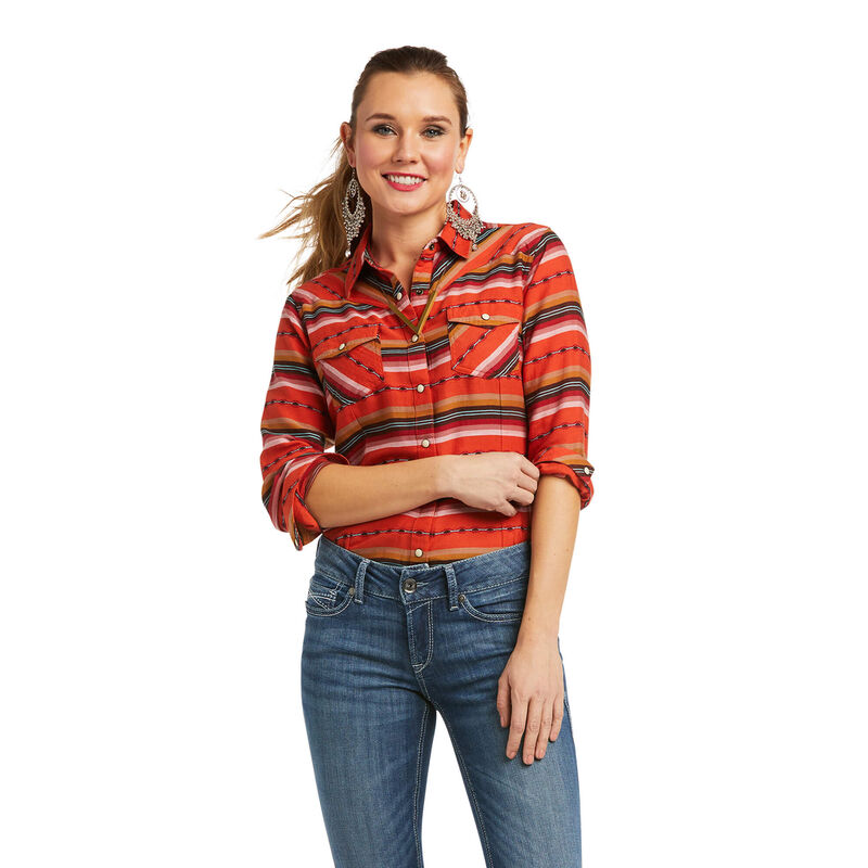 Blusas Ariat Real Oasis Serape Naranjas Mujer - Chile 093-QNWBUP